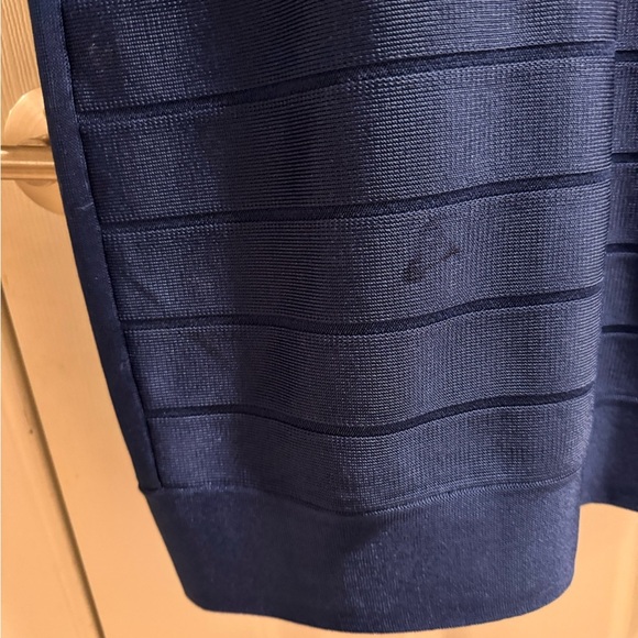 French Connection Blue Bandage Bodycon Mini Dress Size l - Picture 11 of 12